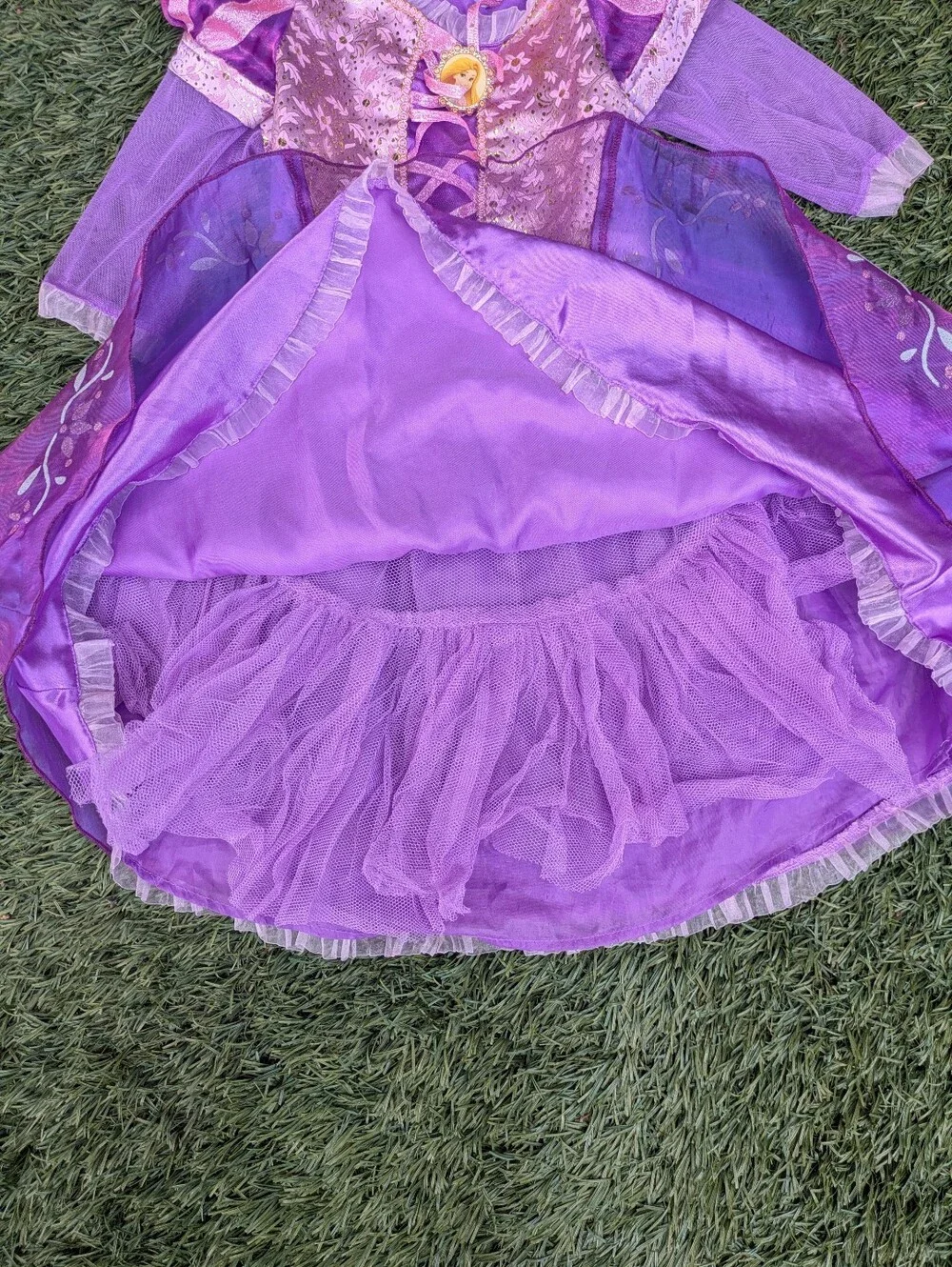 Disney Rapunzel Purple Princess Dress with Lace-Up Bodice - Picture 2 of 11